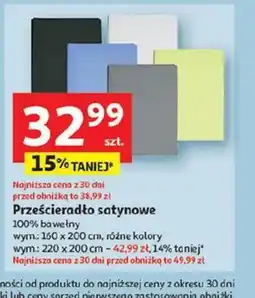Auchan Prześcieradło satynowe oferta
