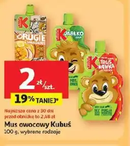 Auchan Kubuś Mus owocowy oferta