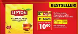 Biedronka Herbata czarna, ekspresowa Yellow Label 1+1 GRATIS oferta