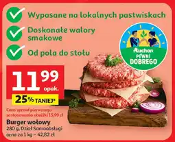 Auchan Burger wołowy Dział Samoobsługi oferta