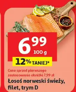 Auchan Łosoś norweski świeży, filet, trim D oferta
