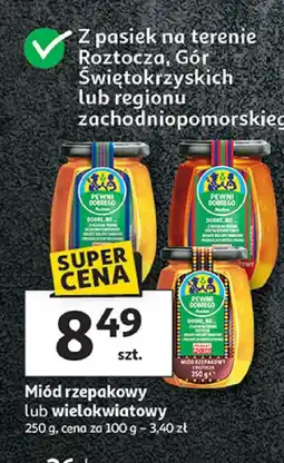 Auchan Miód rzepakowy lub wielokwiatowy oferta