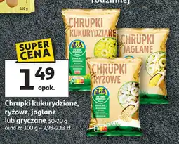 Auchan Chrupki kukurydziane, ryżowe, jaglane lub gryczane oferta