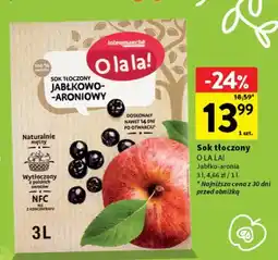 Intermarche Sok tłoczony jabłkowo-aronowy O LA LA! oferta