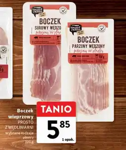 Intermarche Boczek wieprzowy PROSTO Z WĘDLINIARNI (różne rodzaje plastry) oferta
