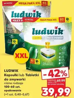 Kaufland Ludwik Kapsułki lub Tabletki do zmywarki (różne rodzaje, 60-80 szt.) oferta