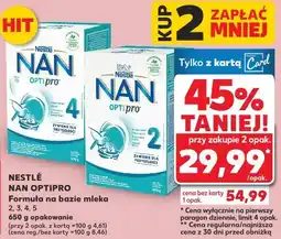 Kaufland Nestlé NAN OPTIPRO Formuła na bazie mleka 2, 3, 4, 5 oferta