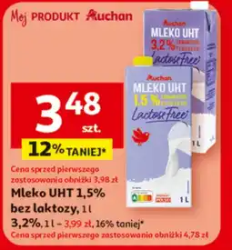 Auchan Mleko bez laktozy Auchan oferta