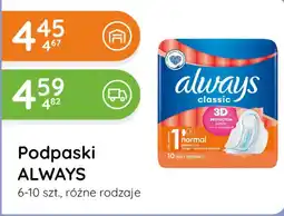 Eurocash Cash & Carry Podpaski Always oferta