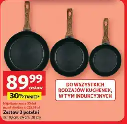 Auchan Zestaw 3 patelni oferta