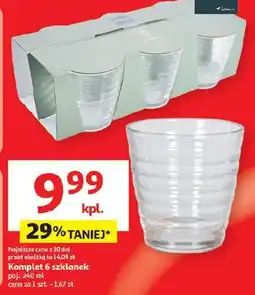 Auchan Komplet 6 szklanek oferta