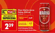 Biedronka Piwo Warka Jasne Pełne oferta