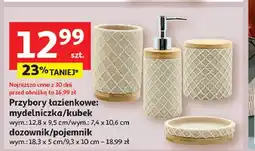 Auchan Przybory łazienkowe: mydelniczka/kubek/dozownik/pojemnik oferta