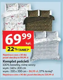 Auchan Komplet pościeli, różne wzory oferta