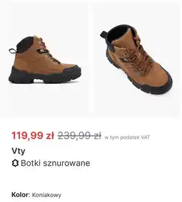 Deichmann Vty Botki sznurowane (kolor: koniakowy) oferta