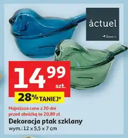 Auchan Dekoracja ptak szklany oferta