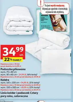 Auchan Zestaw poduszka pikowana oraz kołdra Cztery pory roku oferta