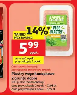 Auchan Plastry vege kanapkowe z gruntu dobre oferta