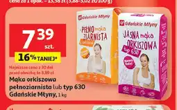 Auchan Mąka orkiszowa Gdańskie Młyny (pełnoziarnista lub jasna) oferta