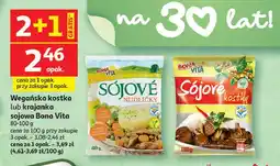 Auchan Wegańska kostka lub krajanka sojowa Bona Vita oferta