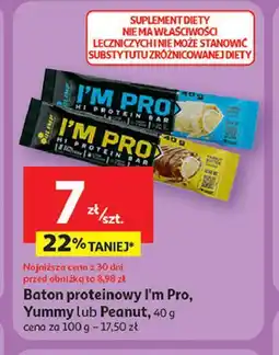 Auchan Baton proteinowy I'm Pro, Yummy lub Peanut oferta