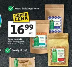 Auchan Kawa ziarnista różne rodzaje (Honduras, Peru, Espresso Organic) oferta