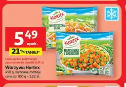 Auchan Warzywa Hortex (Włoszczyzna paski / Marchewka z groszkiem) oferta