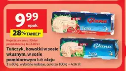 Auchan Tuńczyk, kawałki w sosie własnym, w sosie pomidorowym lub oleju Giana oferta