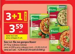 Auchan Sos lub fix na gorąco Knorr, 27-90 g, wybrane rodzaje oferta