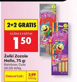 Biedronka Żelki Hello Rainbow, Cola 75 g 2+2 GRATIS oferta