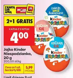 Biedronka Jajko Kinder Niespodzianka 2+1 GRATIS oferta