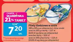 Auchan Filety śledziowe w sosie śmietanowym Lisner oferta