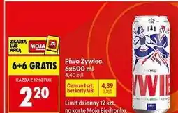 Biedronka Piwo Żywiec 6x500 ml oferta