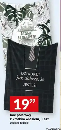 Twój Market Koc polarowy z krótkim włosiem, 1 szt. oferta