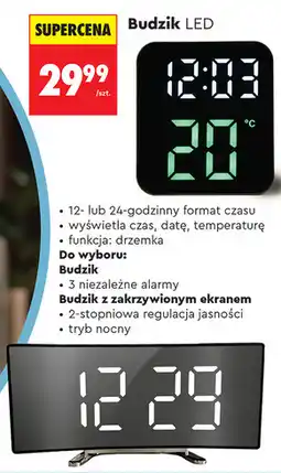 Biedronka Budzik z zakrzywionym ekranem oferta