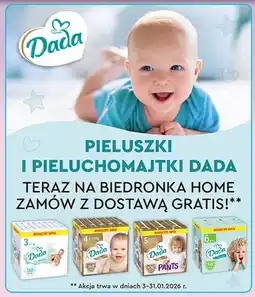 Biedronka Pieluszki i pieluchomajtki Dada oferta