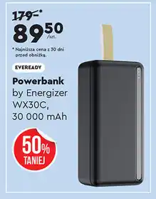 Biedronka Powerbank by Energizer WX30C, 30 000 mAh oferta