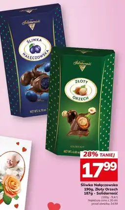 Hitpol Czekolada Śliwka Nałęczowska 190g, Złoty Orzech 187g Solidarność oferta