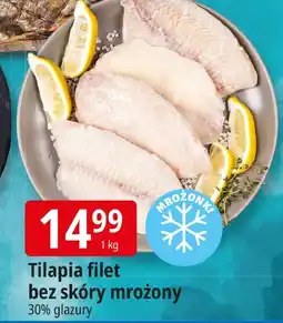 E.Leclerc Filet Tilapia filet bez skóry mrożony 30% glazury oferta