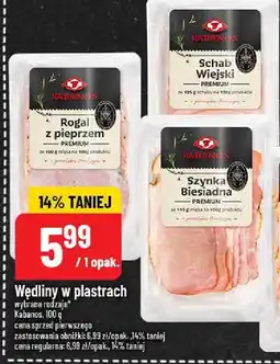 Polomarket Wędliny w plastrach (Rogal z pieprzem, Schab Wiejski, Szynka Biesiadna, Boczek rolowany) oferta