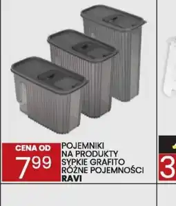 Wafelek Ravi Pojemniki na produkty sypkie Grafito oferta