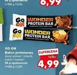 Kaufland GO ON Baton proteinowy słony karmel i orzech, banan i karmel oferta