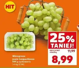 Kaufland Winogrona jasne bezpestkowe oferta