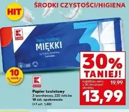 Kaufland Papier toaletowy CLASSIC 3-warstwowy, 10 szt oferta