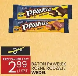 Wafelek Baton Pawełek różne rodzaje Wedel oferta