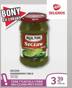 Selgros Szczaw konserwowy oferta