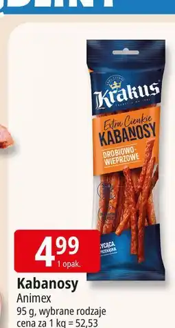 E.Leclerc Kabanosy drobiowo-wieprzowe Krakus Animex oferta