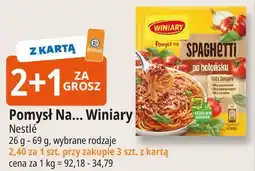 E.Leclerc Spaghetti po bolońsku Winiary Pomysł Na oferta