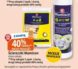 E.Leclerc Ściereczki uniwersalne na rolce Wiodąca Marka Mamison oferta