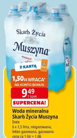 E.Leclerc Woda gazowana Muszyna Skarb Życia oferta